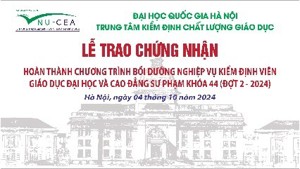 Trao chứng nhận hoàn thành chương trình bồi dưỡng nghiệp vụ kiểm định Khóa 44 (Đợt 2 - 2024)